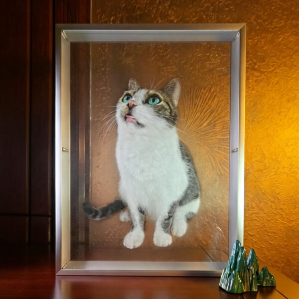Custom Hand-Carved Multi-Layer 3D Pet Portrait