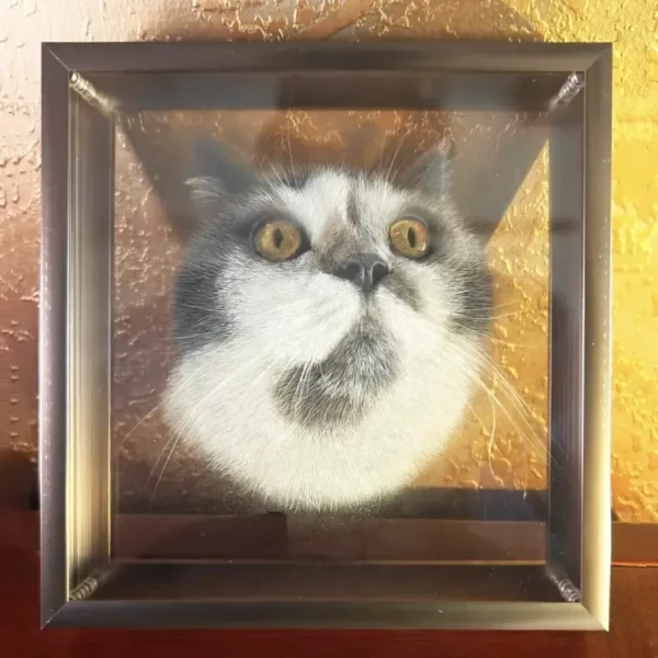 Custom Hand-Carved Multi-Layer 3D Pet Portrait